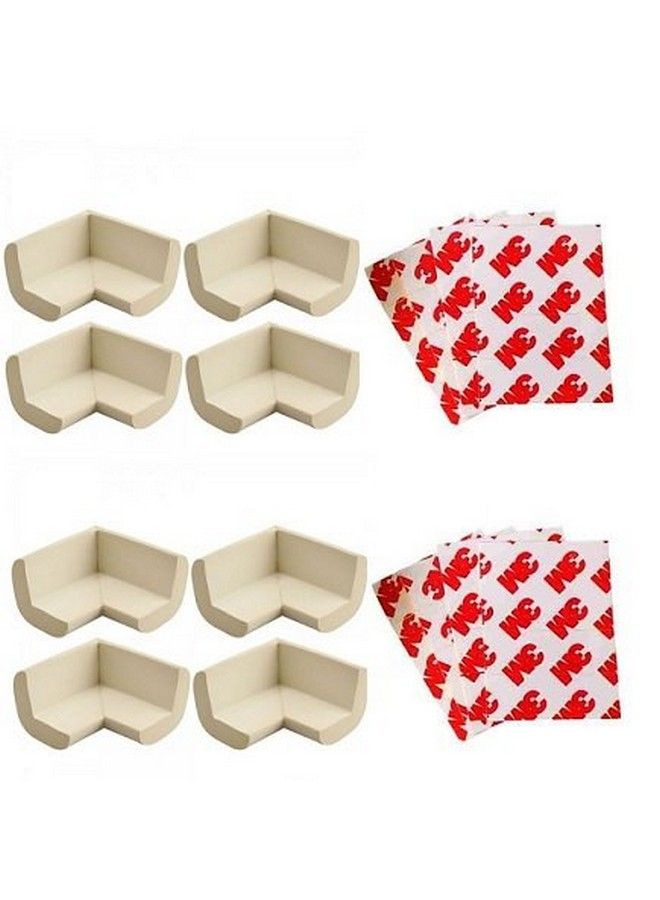 Kuhu Creations Premium Baby Kids Safety Corner Edge Cushion Protector Guard. (8 Units White) - Image 1