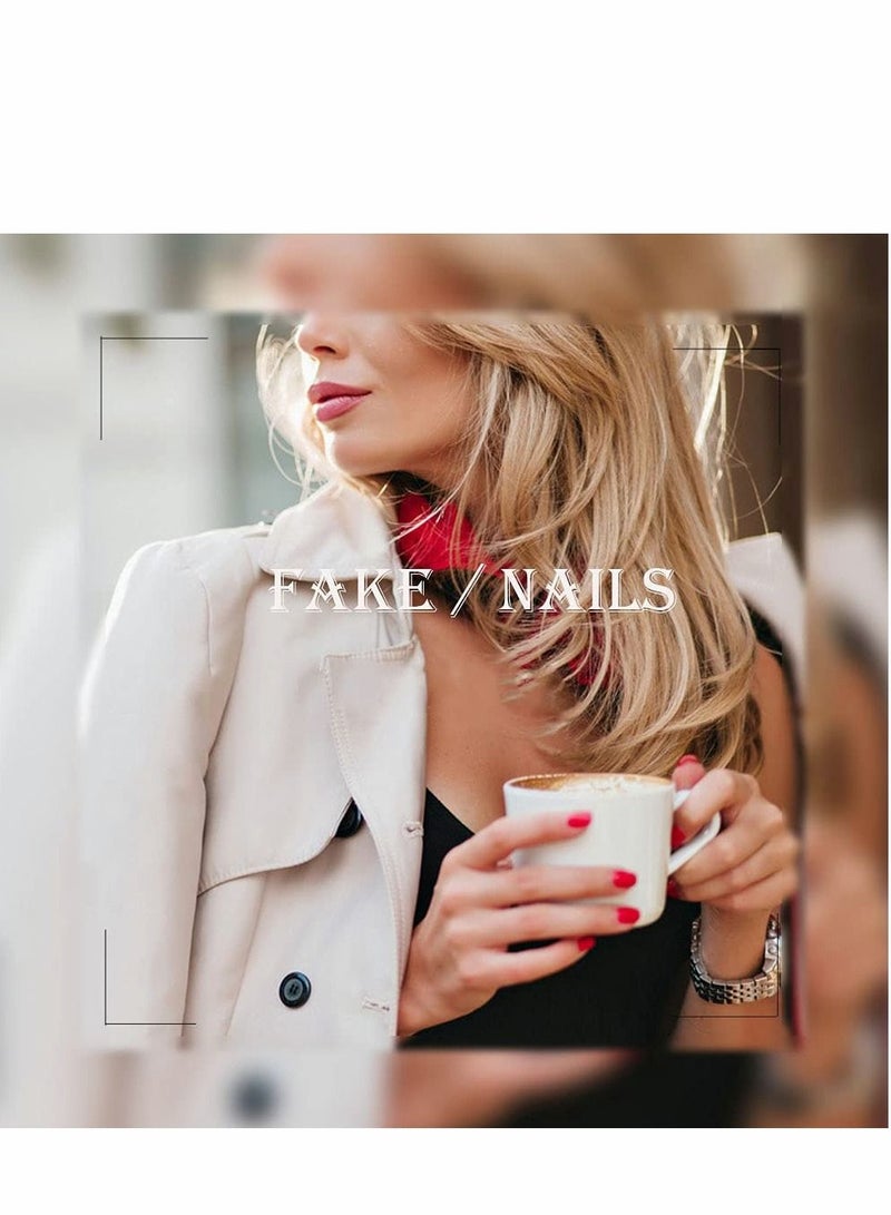 Excefore Yellow Luxury Fake Nails Super Long Press on Flowers Rhinestone Nails Pink Square Acrylic False Nails With Glue Sticker Prom Women's Nails False Nail - Tips 24 pcs - Image 2