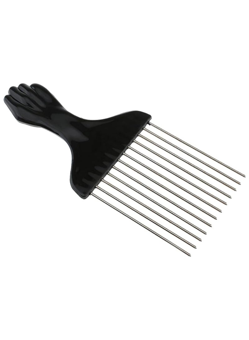 African Metal Hair Styling Comb, Wide Tooth Hair Brush, Curly Hair Brush, Beard Comb - Image 1