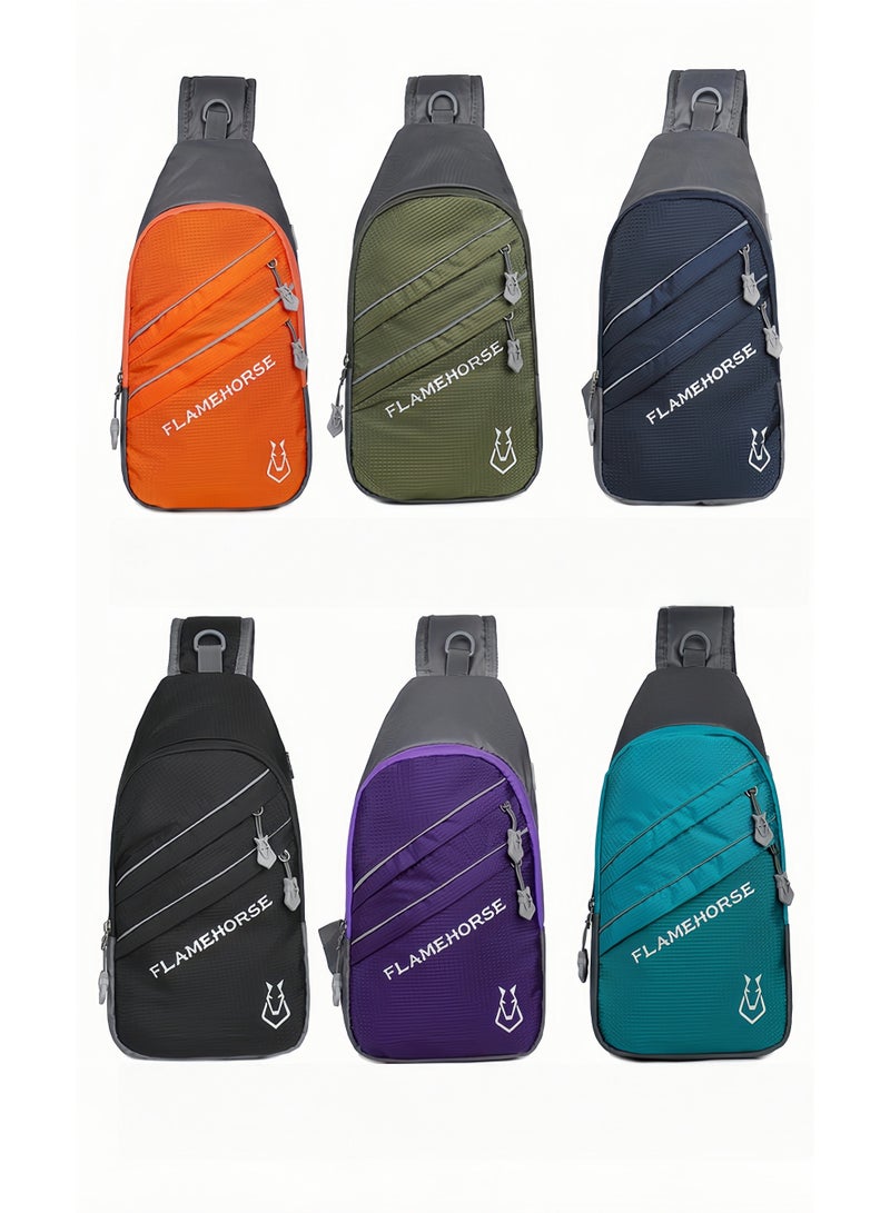 FLAMEHORSE Trendy New Outdoor Chest Bag Reflective Messenger Bag Men's And Women's Waterproof Lightweight Travel Shoulder Bag - Image 3