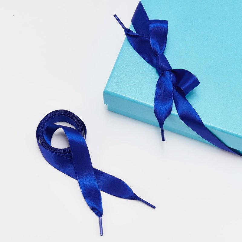 Princess Silk Shoelaces: 120cm Royal Blue, Satin-Like Elegant Touch - Durable High-Quality Polyester, Stylish Decorative Laces for Casual, Sports, Canvas Shoes & Women, Girls, Kids - Image 4