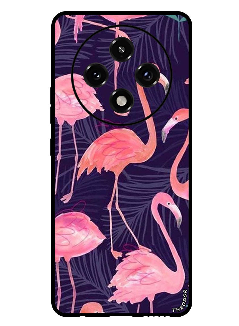 Theodor Protective Case Anti Scratch Shock Proof Bumper Cover For Oppo A3 Pro Flamingo - Image 1