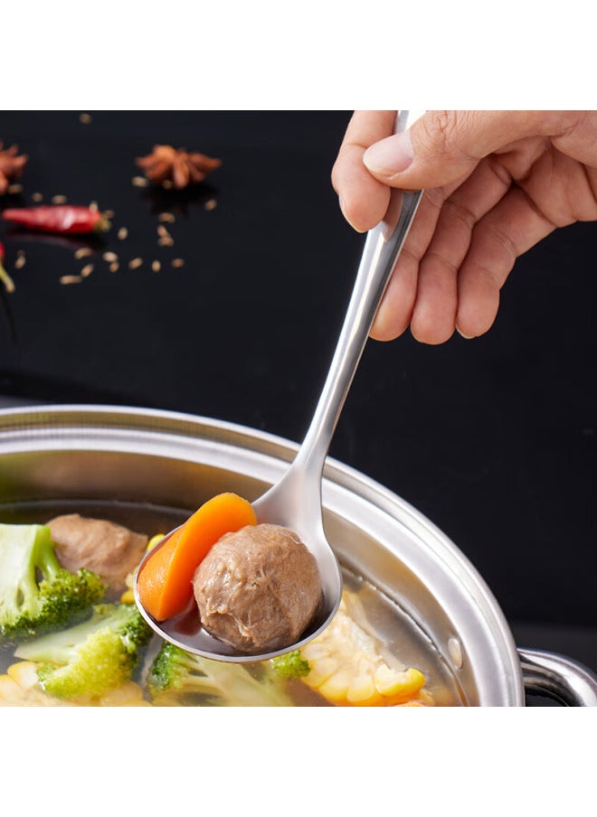 Bai Jie Baijie 304 Stainless Steel Soup Spoon Large Size Soup Ladle Scoop Porridge Spoon Tableware 1 Piece Pack  - Image 5