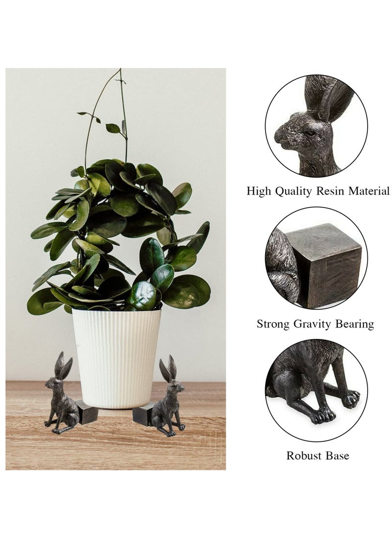SYOSI Plant Pot Feet Set Mini Pot feet 3 Pcs Adorable Animal Shaped Plant Risers for Enhanced Airflow and Drainage in Indoor and Outdoor Planters, Figurines Ornaments Plant Pot Support Feet - Image 4