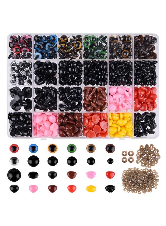 ASTARON 1028 Pcs Plastic Safety Eyes And Noses Kit With Washers For Doll Plush Animal Craft Making,Assorted Size - Image 1