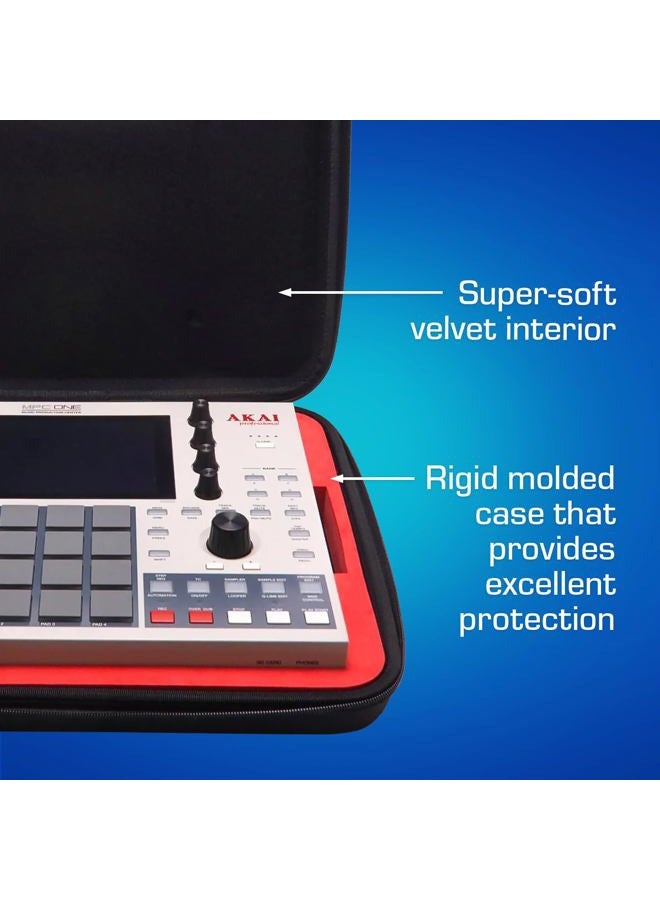 Analog Cases PULSE Case for Akai MPC One or comparable Music Production Center (carrying case made of durable, molded EVA/Nylon, molded handle), Black - Image 3