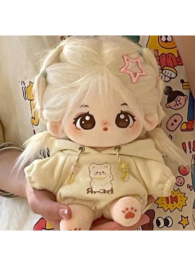 Cotton Doll Genuine 20cm Girl Doll Clothes No Attribute Skeleton Nude Doll Dress Doll Birthday Gift-Specifications:20cm Without Skeleton-Color:Gray Sweater - Image 4