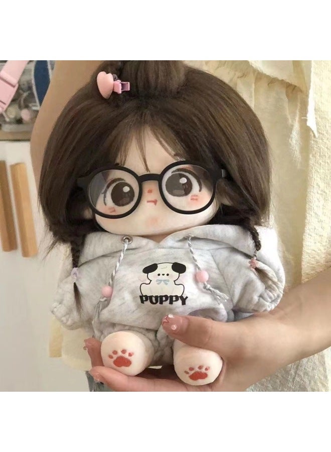 Cotton Doll Genuine 20cm Girl Doll Clothes No Attribute Skeleton Nude Doll Dress Doll Birthday Gift-Specifications:20cm Without Skeleton-Color:Gray Sweater - Image 2