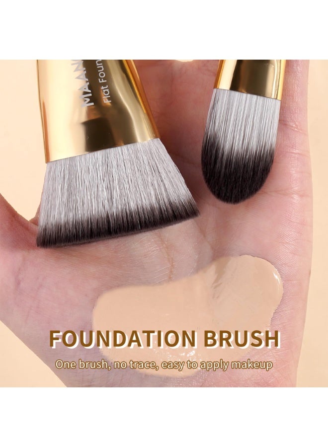 MAANGE 20 PCS Makeup Brushes with Case Professional Makeup Brush Set Premium Synthetic Face Kabuki Foundation Brush Kit - Image 2