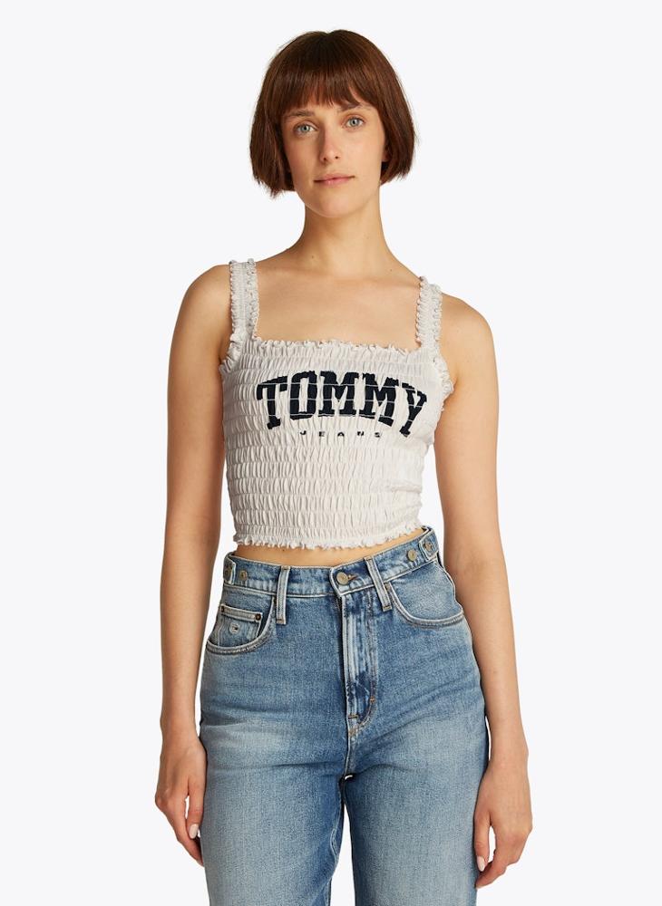 TOMMY JEANS Logo Smock Bralette  - Image 1