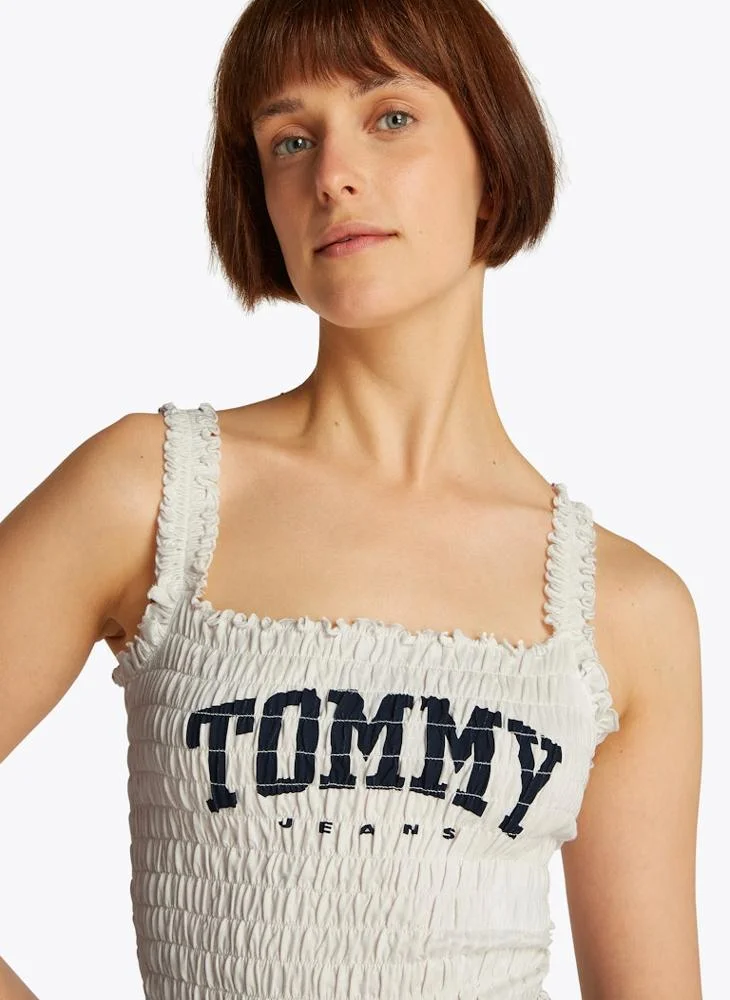 تومي جينز Logo Smock Bralette