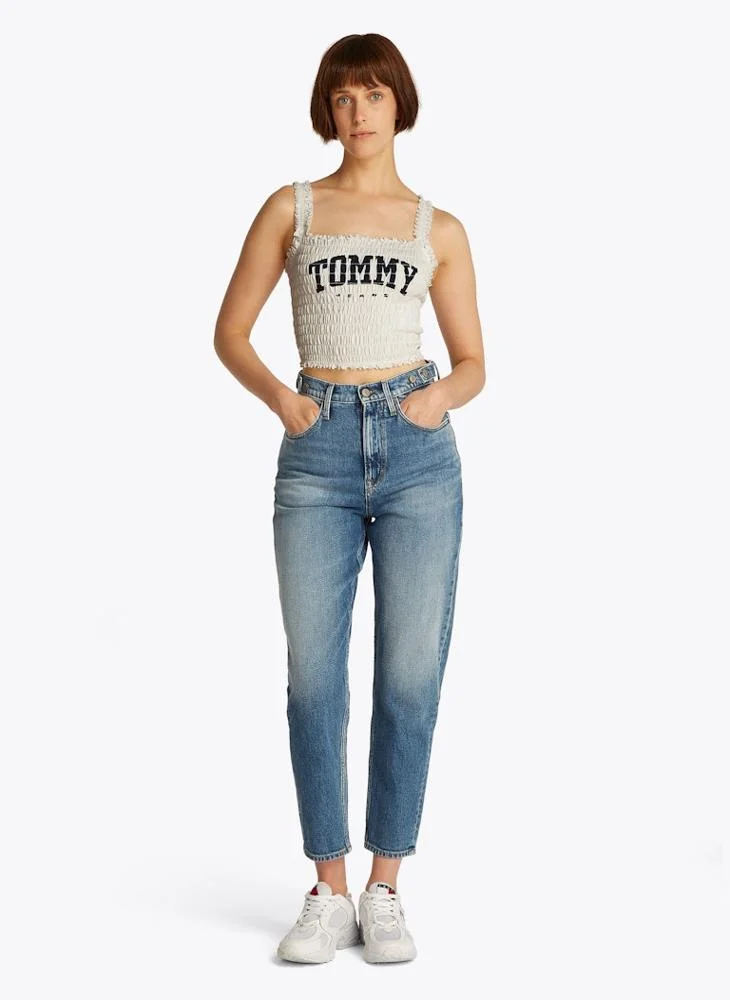 تومي جينز Logo Smock Bralette