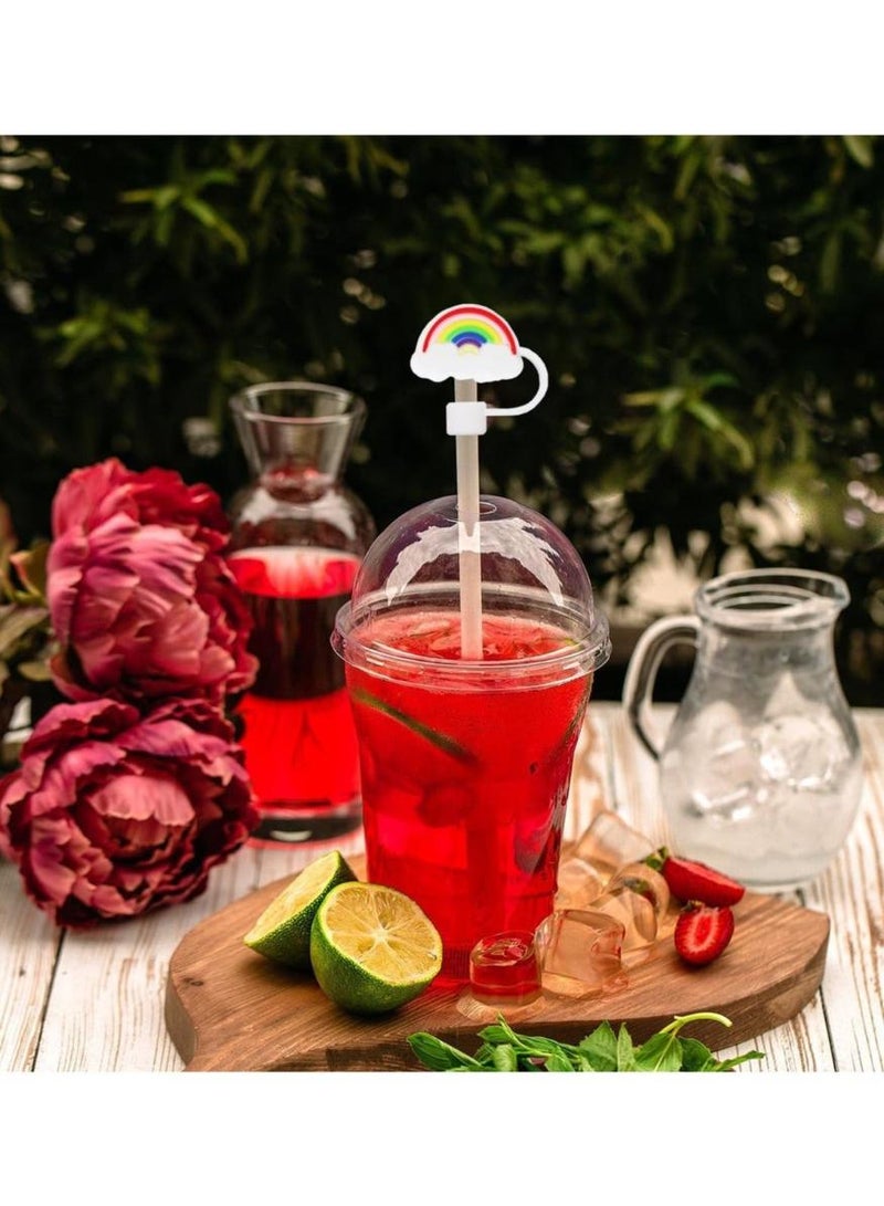 Stanley 8 PCS Stanley Straw Cover, 10mm(0.4 in) Reusable Silicone Straw Topper, Straw Covers Cap for Stanley Cup 30&40oz with Tumblers, Cute Straw Covers Cap Dust ProofStanley Lid Accessories Straw Tips, Simple Stanley Cup Straw Topper - Image 5