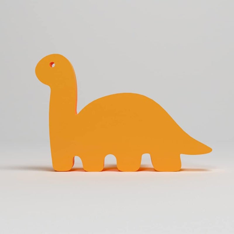 FLY FROG Dinosaur-Themed MDF Wood Knobs for Kids' Rooms, Wardrobes, Doors, and Cabinets – Set of 2 Drawer Handles (Dinosaur-Orange) - Image 4