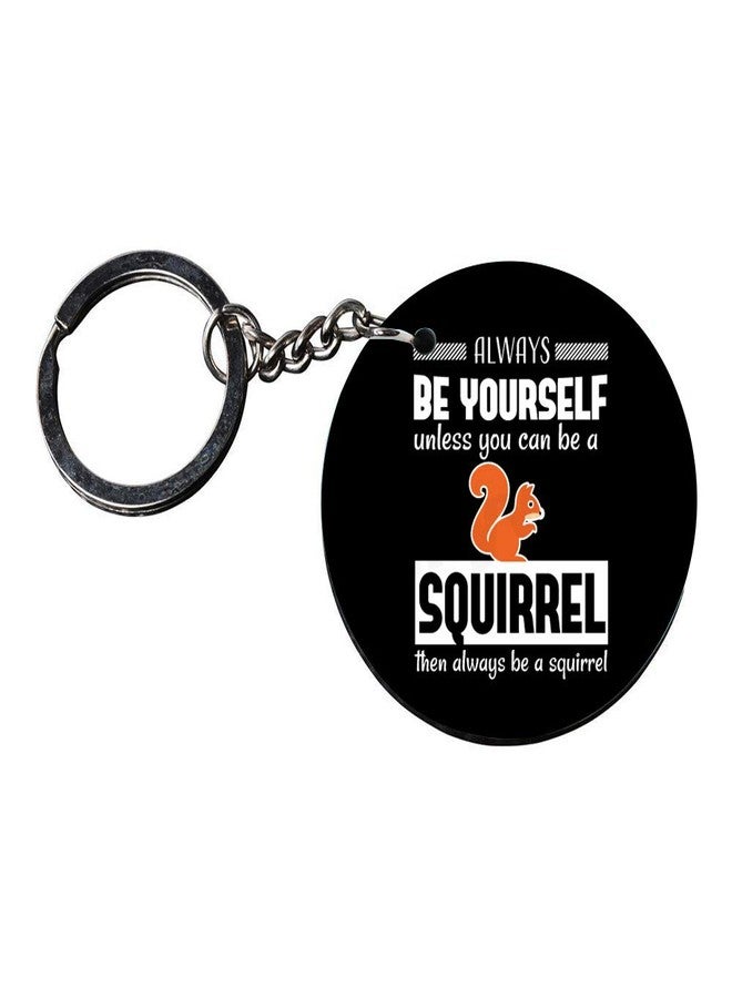 Tinywalk Set of 2 | Circle Shape Printed Wooden Keychains Squrrel | Circle Shape keyrings | Circle Shape Keychains| Printed keyrings - Image 3
