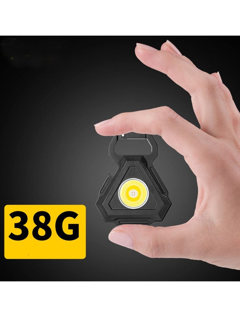 Excefore COB Small Flashlights, Rechargeable Keychain Flashlight  - Image 2