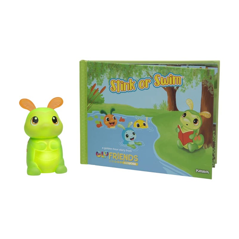 Playskool Glo Friends Stink or Swim! - Storytime with Bookworm - Book with Glowing Toy - Social Emotional Learning SEL Toy - Ages 2+ - Image 2