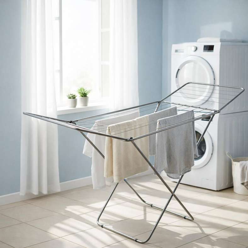 Pan Home Vera Iron Cloth Dryer 18M Drying Space 80x50x180cm - Chrome - 261BLT9901399 - Image 1