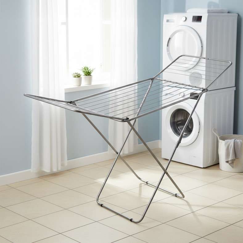 Pan Home Vera Iron Cloth Dryer 18M Drying Space 80x50x180cm - Chrome - 261BLT9901399 - Image 2