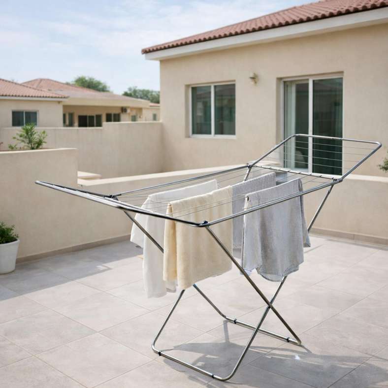 Pan Home Vera Iron Cloth Dryer 18M Drying Space 80x50x180cm - Chrome - 261BLT9901399 - Image 4