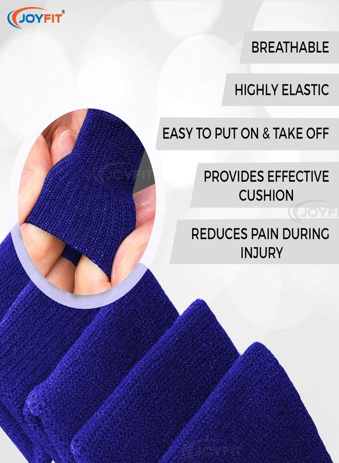 JoyFit ?Spandex Finger Support-Adjustable Pain Relief & Sleeve Protector With Comfortable Cushion Pressure For Cricket,Exercise,Gym Fitness,Volleyball,Badminton & Tennis,Men & Women [10 Pc,Free Size] - Image 3
