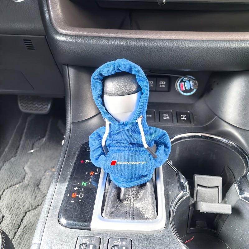1 Pcs Blue Car Gear Shift Knob Cover Stick Hoodie Fit For Toyota Honda Mazda Mitsubishi Jeep MG Manual Handle Decor - Image 4