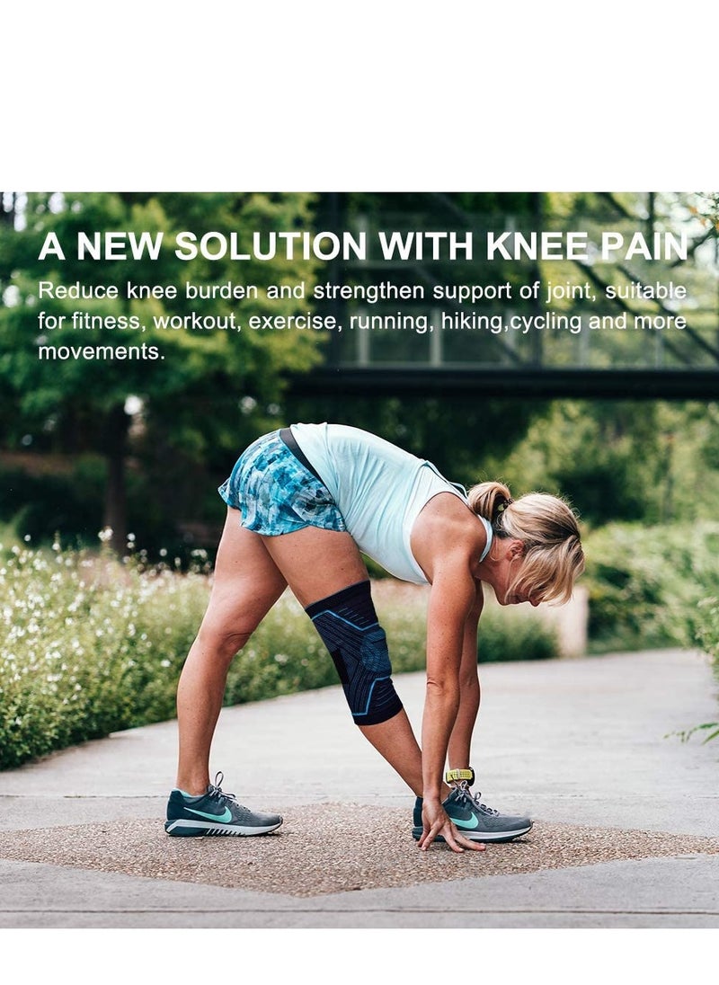 Cuken 1 Piece Professional Knee Brace with Patella Gel Pads & Side Stabilizers,Knee Pads for Running,Meniscus Tear,ACL,Arthritis,Joint Pain Relief，Applicable population weight: 65-75KG  - Image 5