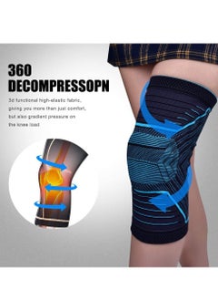 Cuken 1 Piece Professional Knee Brace with Patella Gel Pads & Side Stabilizers,Knee Pads for Running,Meniscus Tear,ACL,Arthritis,Joint Pain Relief，Applicable population weight: 65-75KG  - Image 3