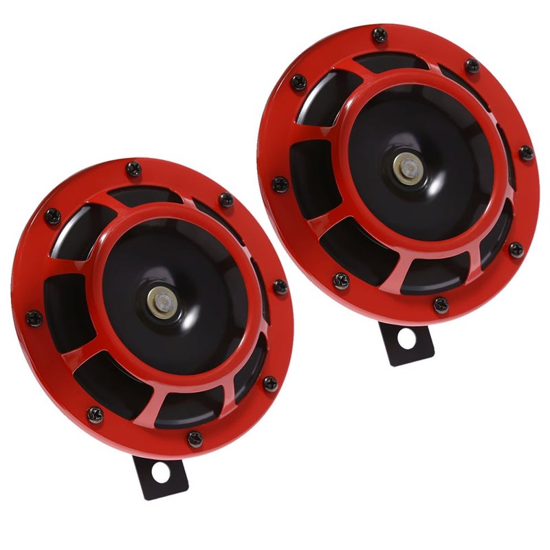 Anxingo Electric Car Horn 12V Universal Vehicle Horn High Tone and Low Tone Metal Twin Horn Kit with Bracket Add Safety to Drive with 118dbA of Sound