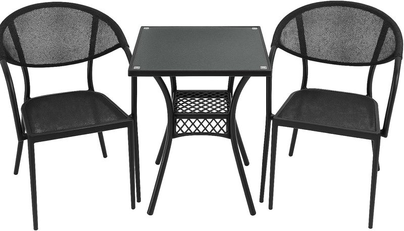 Harmony HomeWeather-Resistant Outdoor Table & Chair Set | Heat & Rain-Resistant Patio Furniture for Balcony, Garden, Backyard & Terrace | Durable & Stylish Seating for All Seasons - Image 2