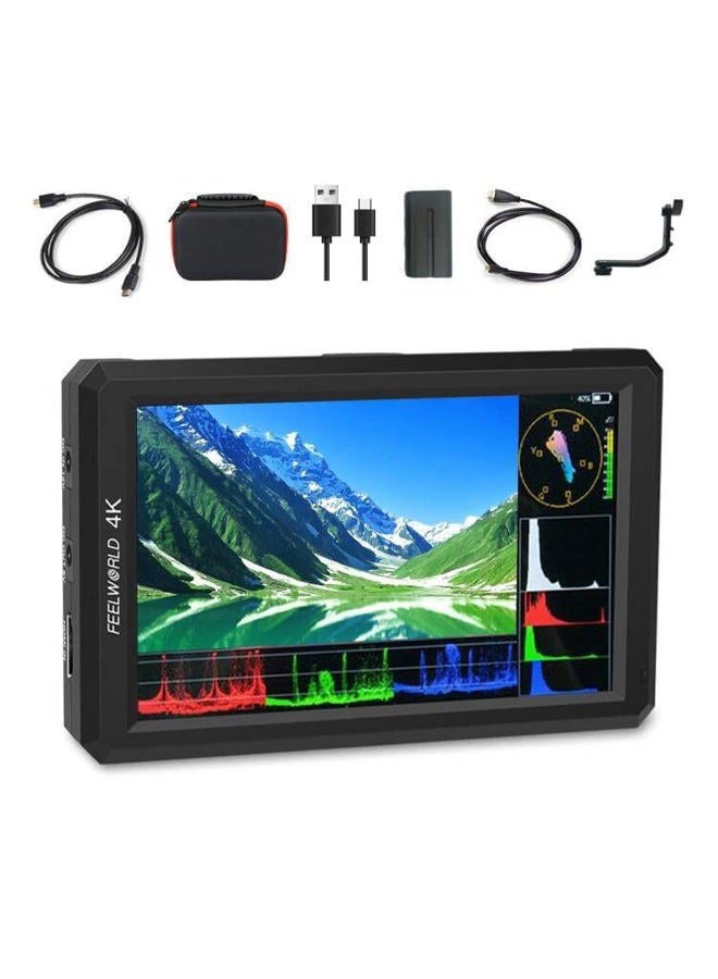Feelworld F6 On Camera Monitor Bundle 6 Inch Video Assit Monitor,4K HDMI Filed Monitor with with All Waveform,3D Lut Load (Include Battery，Micro&Mini hdmi Cords，Carry Case  - Image 2