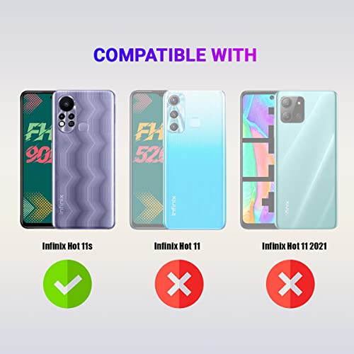 LIRAMARK غطاء خلفي ناعم من السيليكون من LIRAMARK لهاتف Infinix Hot 11S (أزرق) - Image 2
