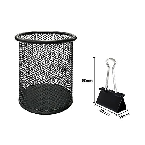 DSTELIN Large Binder Clips 1.6-Inch (24 Pack), Big Paper Clamps Clips for Office Supplies, 1.6-Inch/41mm Width, 0.7-Inch/18mm Capacity, Black - Image 4