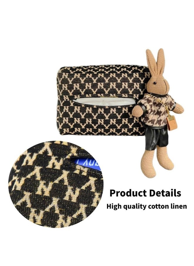 Generic Car Tissue Holder, Dispenser Organiser Rear Seat Headrest Hanging Tissue Box with Adjustable Shoulder Strap, Cute Car Interior Accessories for Office Home Car Decoration Storage, 1Pcs  - Image 4