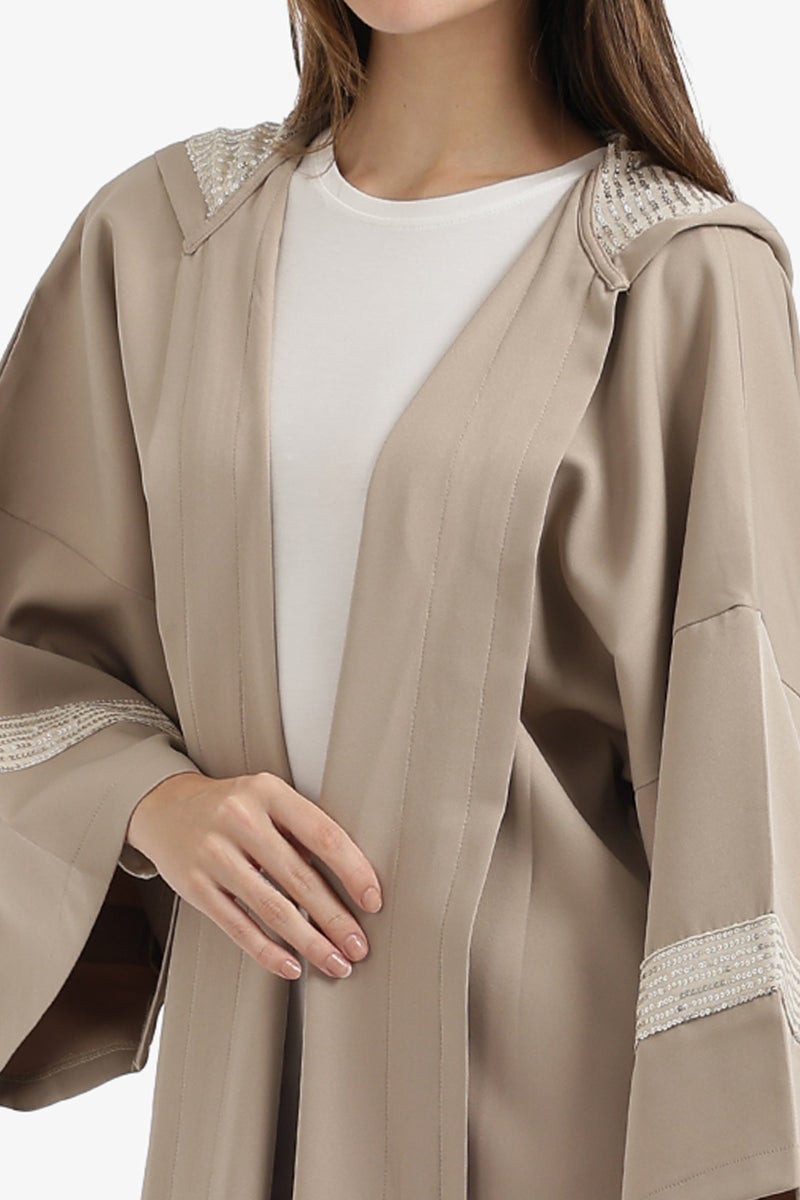 Carina كيمونو هودي مزين بالترتر المتباين - Image 3