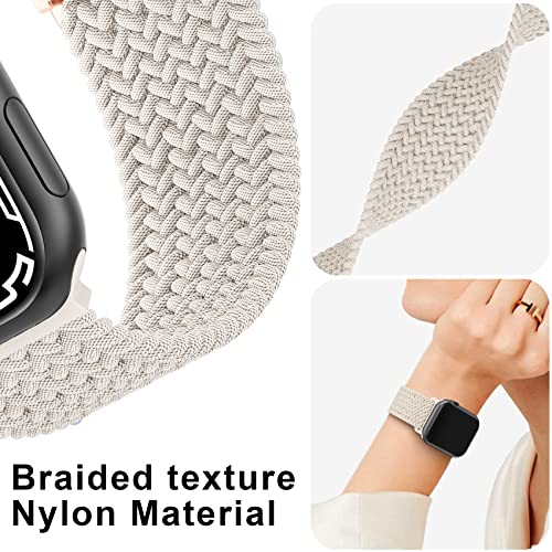 Meliya Braided Stretchy Band Compatible for Apple Watch Strap 38mm 40mm 41mm 42mm 44mm 45mm 46mm 49mm for Women Men, Nylon Elastic Wristbands for iWatch Series 10 9 8 7 6 SE 5 4 3 2 Ultra Ultra 2 - Image 3