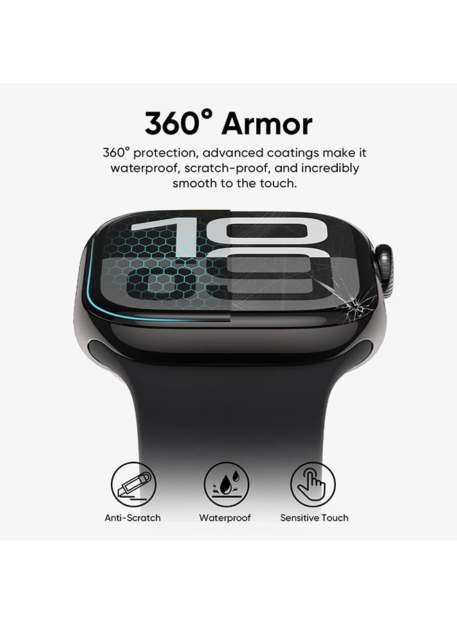 RESONIX Apple Watch Series 10 46mm Screen Protector 2 Pack Premium Clarity Anti-Smudge Protective Film Easy Installation Durable Quality for Daily Use - Image 4