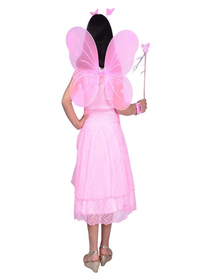 Malvina فستان ملافينا لفتاة صغيرة على شكل ملاك / فستان عيد الميلاد (وردي، 06-07 سنوات) - Image 2