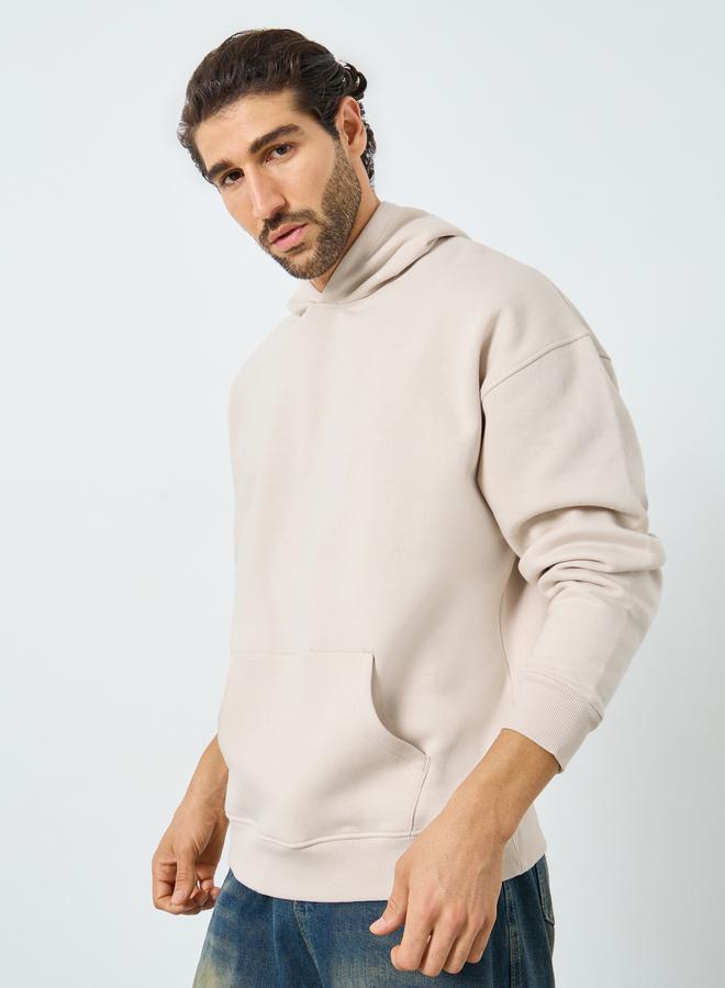 Styli Men Oversized Back Printed Fleece Hoodie - Image 3