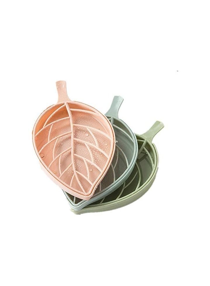 كول بيبي 3 عبوات حامل صابون على شكل أوراق الشجر مع أطباق صابون بلاستيكية - Image 2