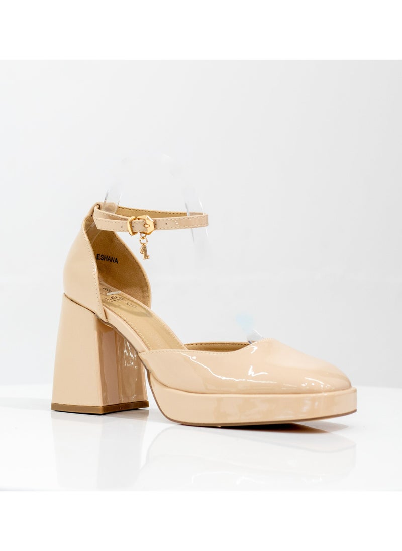 LAMARAPARIS Eshana open waist pat on 9cm platform heel nude  - Image 1