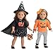 sweet dolly 18 Inch Doll Clothes Accessories Halloween Pumpkin Witch Costume Pumpkin Suit Set for 18 inches Dolls - Image 2
