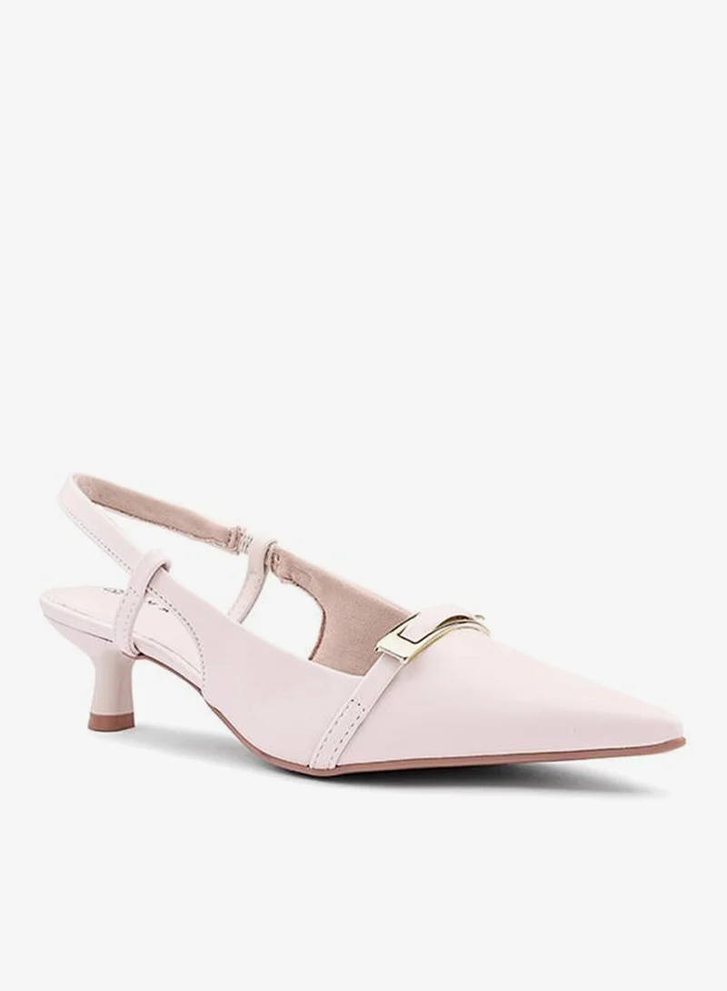 أيقون Women's Light-Tone Heeled Pumps