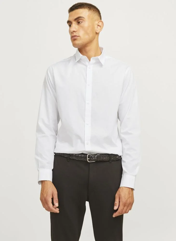 JJ Rebel Long sleeve slim fit solid shirt