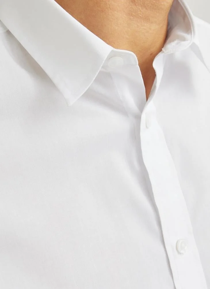 JJ Rebel Long sleeve slim fit solid shirt