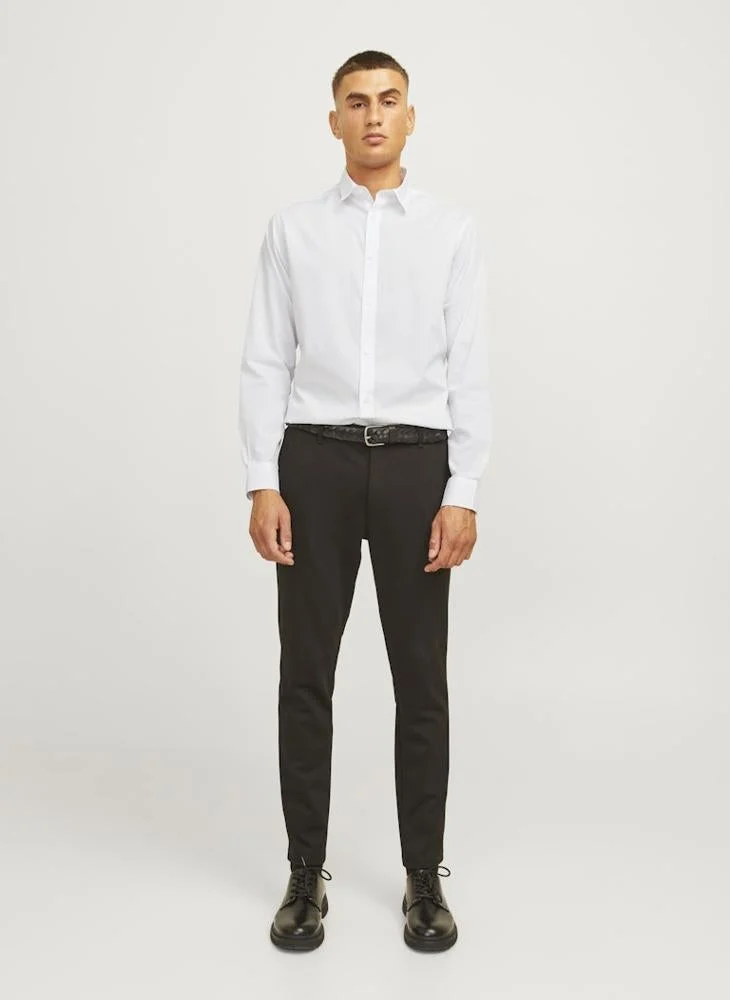 JJ Rebel Long sleeve slim fit solid shirt