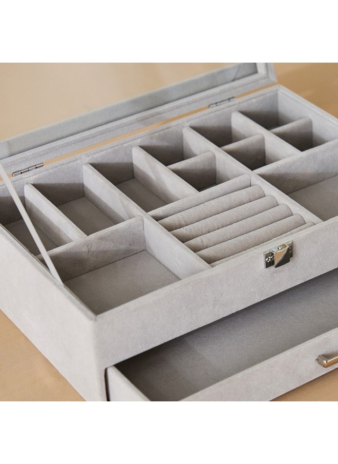 Home Box Velour 2-Tier Jewellery Organiser 30 x 10 x 20 cm  - Image 3
