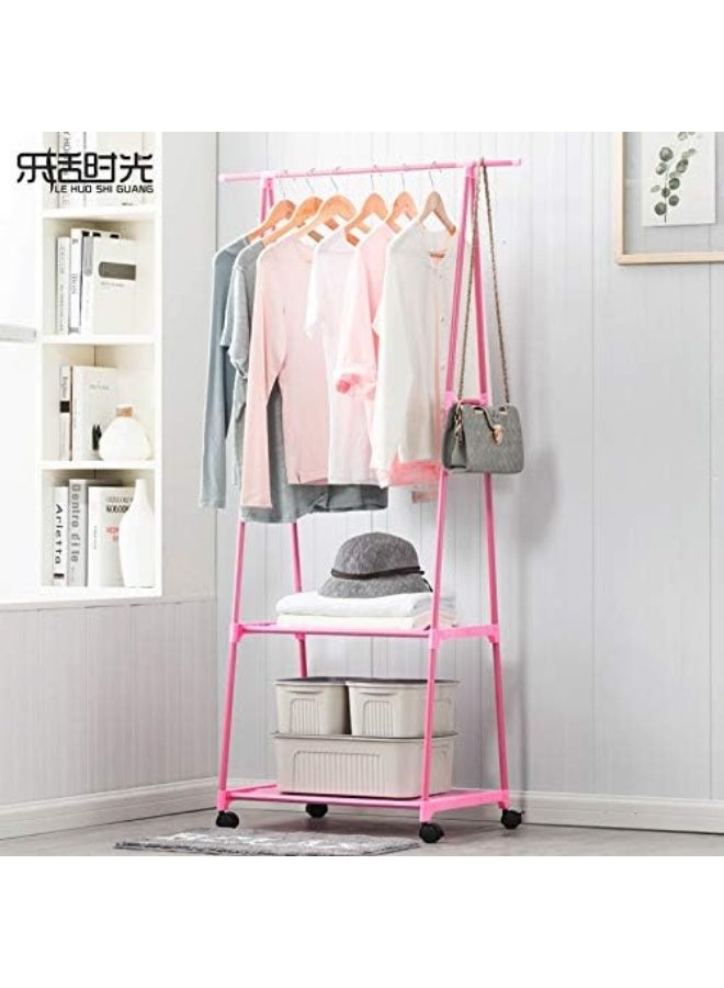 Generic Multi-function Triangle Coat Rack Removable Bedroom Hanging Clothes Rack With Wheels Floor Standing Coat Rack Clothes Hanger  - Image 4