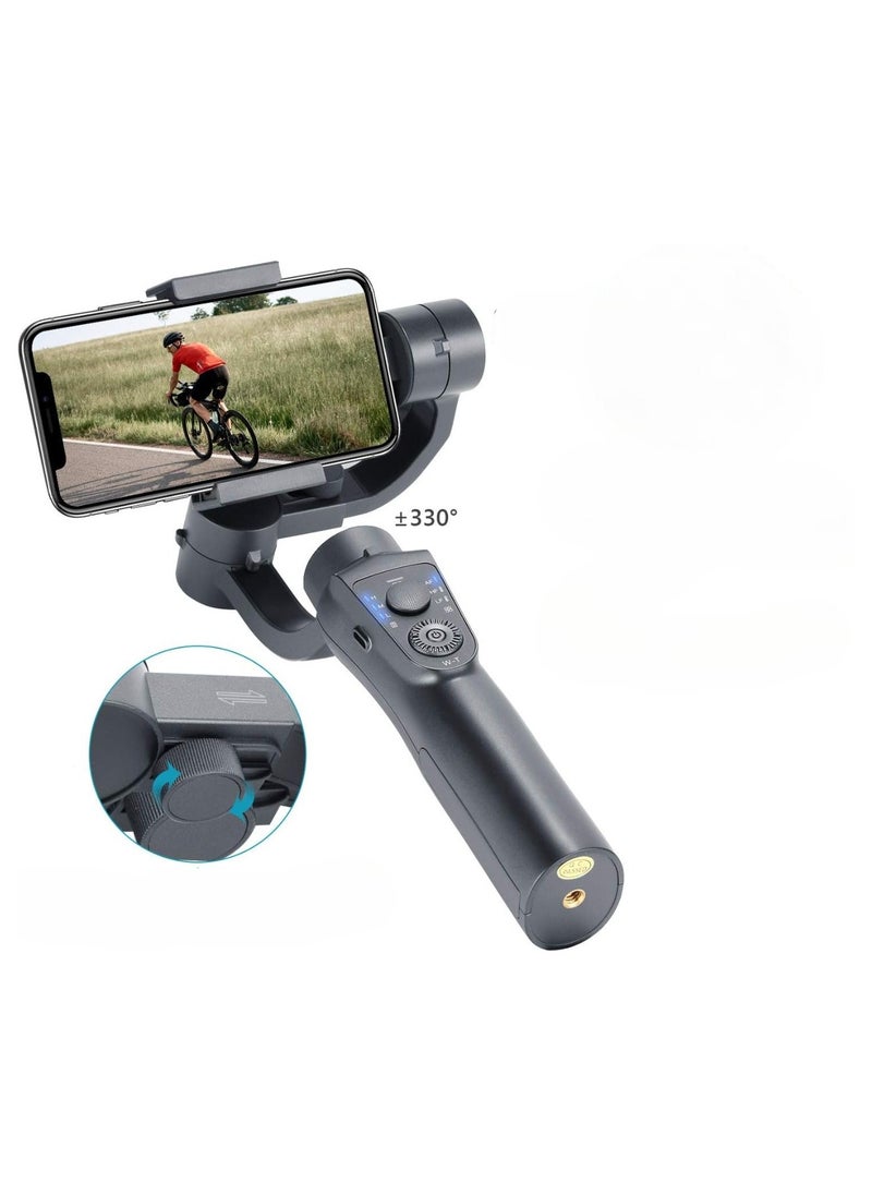 Generic - Three Axis Handheld Gimbal Stabilizer & LED Adjustable Night Fill Light and Lightning Zoom Face Tracking Time Lapse Portable PTZ Stabilizer Panorama Mode Sports Camera for Phone - Image 1