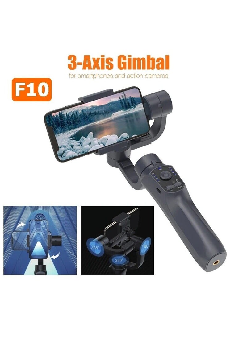 Generic - Three Axis Handheld Gimbal Stabilizer & LED Adjustable Night Fill Light and Lightning Zoom Face Tracking Time Lapse Portable PTZ Stabilizer Panorama Mode Sports Camera for Phone - Image 1